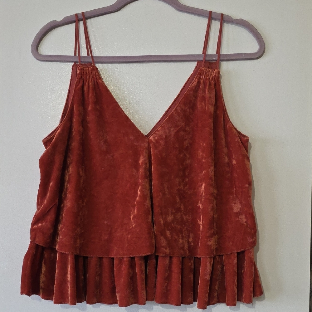 Aerie Tiered Crushed Velvet Cami